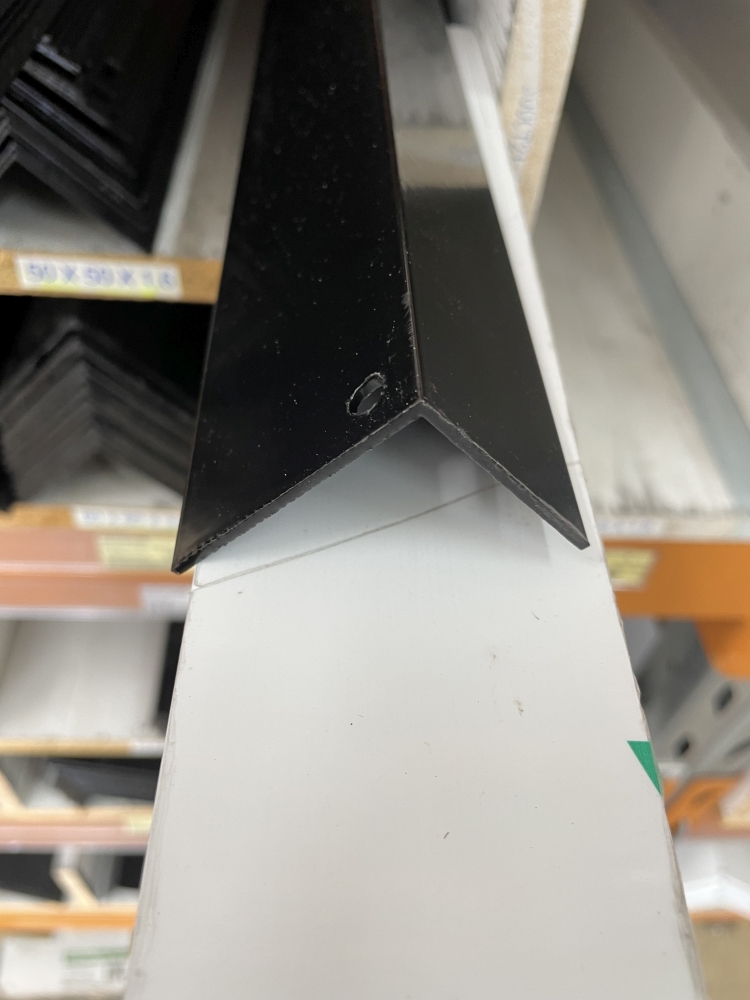 ANGLE 50mm x 40mm x 1.8mm x 6.5mtr BLACK