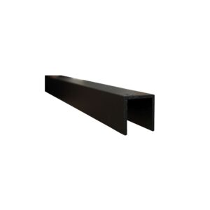 CHANNEL 20mm x 20mm x 1.6mm x 6.5mtr BLACK TEXTURA