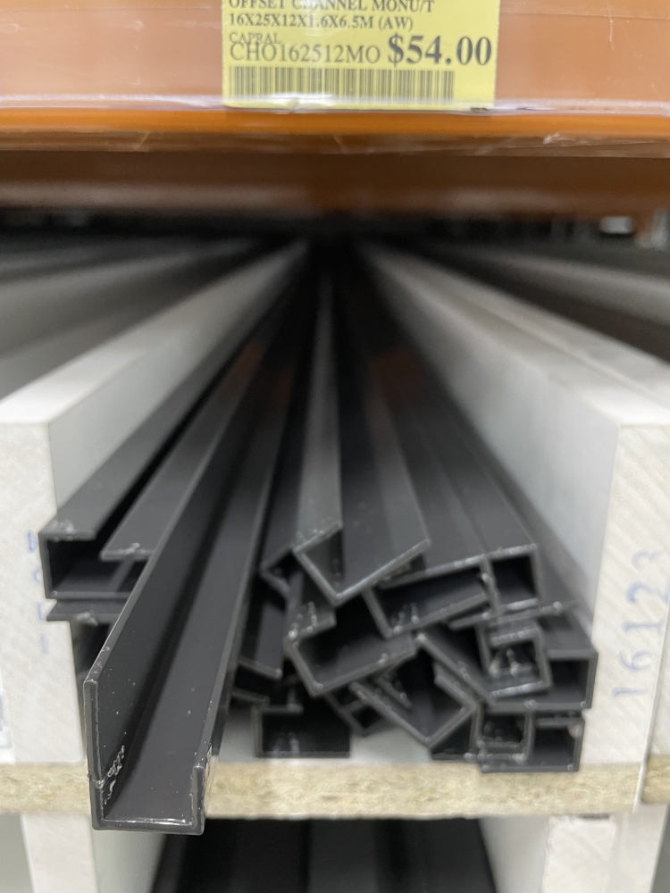 Offset Channel 16Base x 25 x 12 x 1.6mm Monument 6.5Mtrs