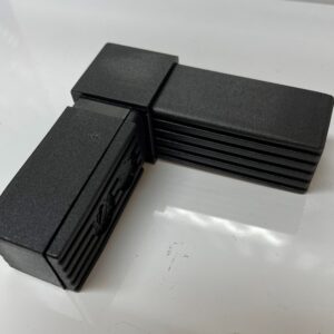 25mm Steel "Push-in" Connector Black 2 Leg