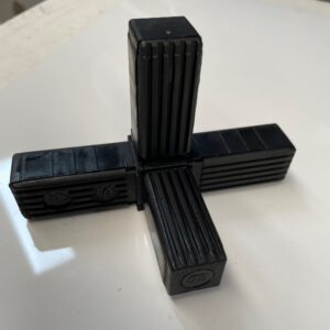 25mm Steel "Push-in" Connector Black 4 Leg