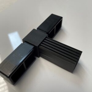 25MM Nylon "push-in" Connector - 3 Way Tee Black