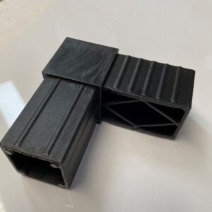 40mm Nylon Tube "push-in" Connector 2 Way Cnr Black