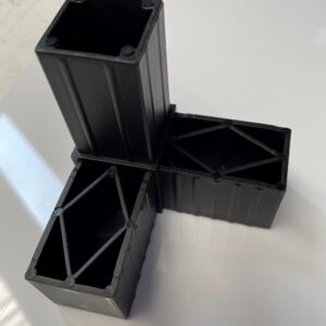40mm Nylon Tube "push-in" Connector 3 Way Cnr Black