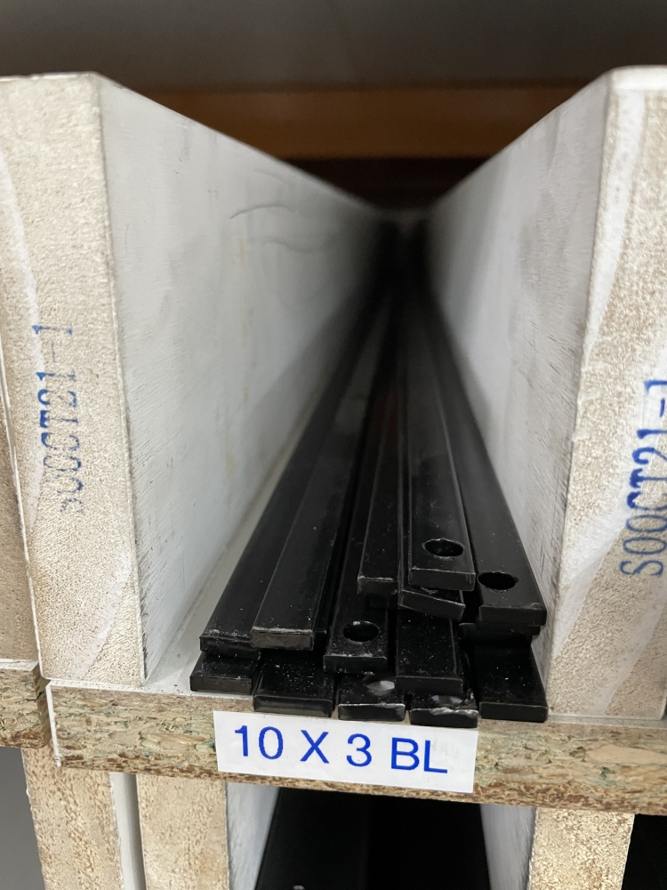 FLAT BAR 10MM X 3MM X 4M BLACK SATIN