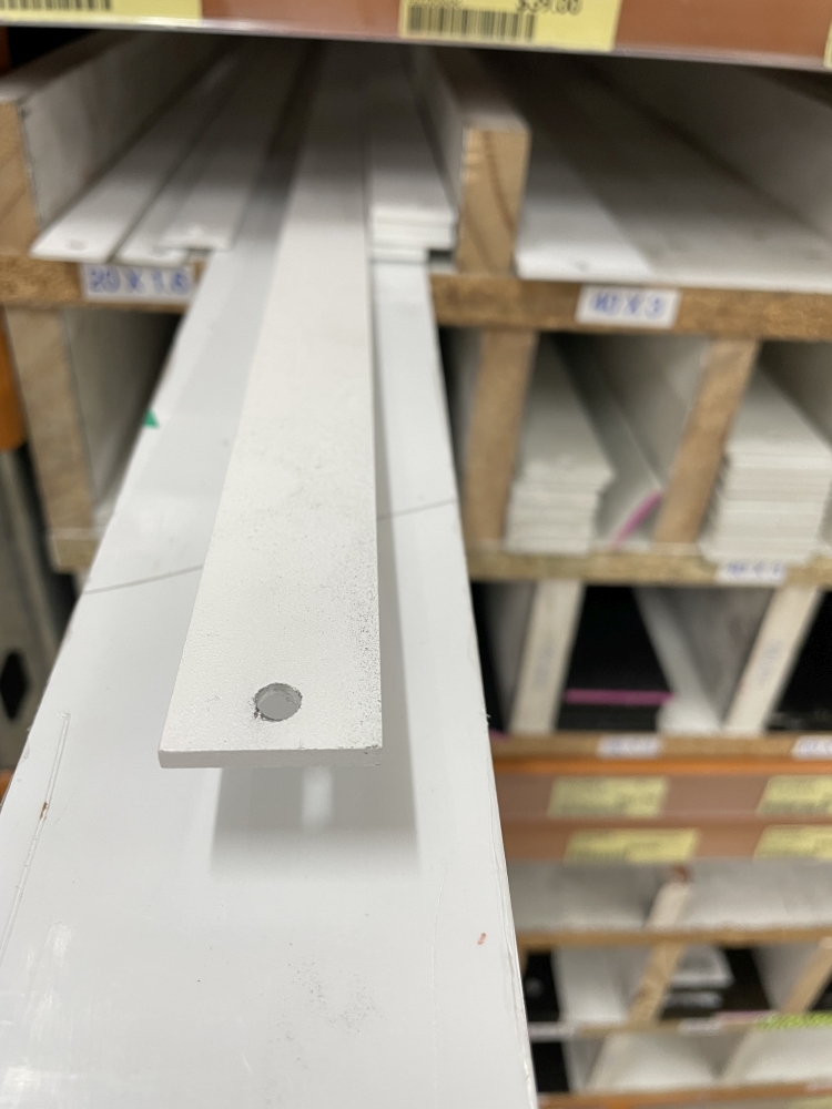 Flat Bar 25mm X 3mm X 4mtrs White Textura