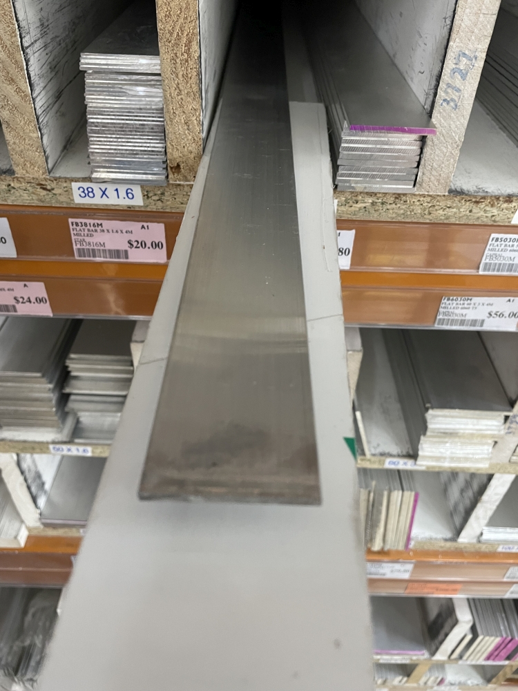 Flat Bar 38mm X 1.6mm X 4Mtr Milled