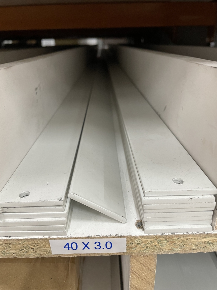 Flat Bar 40mm x 3mm x 4Mtr Surf Mist Matt