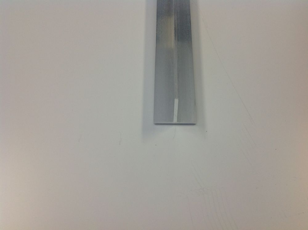 Tee Section 20mm x 20mm x 1.6mm x 4mtr Clear Anodised